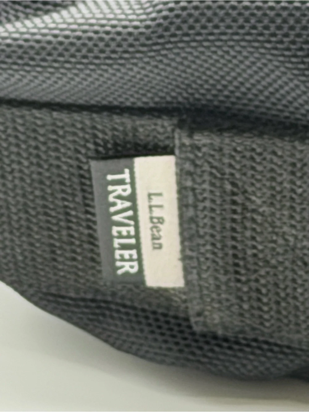 L.L. Bean Black Messenger Bag with Brown Trim